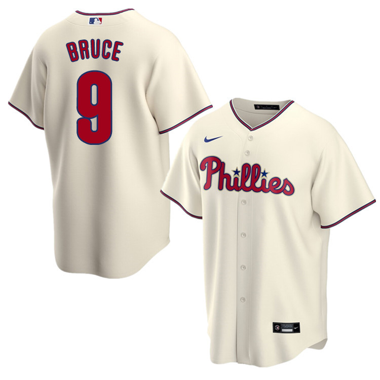 Nike Men #9 Jay Bruce Philadelphia Phillies Baseball Jerseys Sale-Cream